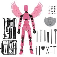 MerryXD Titan 13 Action Figure,Assembly Completed Dummy 13 Action Figure Lucky 13 Action Figure T13 Action Figure 3D Printed Multi-Jointed Movable, Nova 13 Action Figure Toy Pink