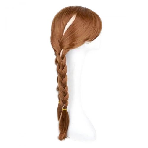  Mersi Child Kids Rapunzel Wig Long Brown Braided Wig Girls Cosplay Costume Wigs S027