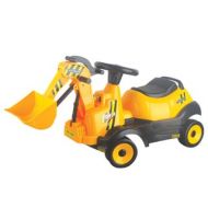 Merske Battery Operated 6V Ride-on 4-Wheel Bulldozer