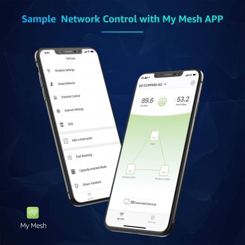  Meshforce Mesh WiFi System M3s Suite - Up to 6,000 sq. ft. Whole Home Coverage - Gigabit WiFi Router Replacement - Mesh Router for Wireless Internet (3-Pack)