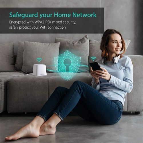  MeshForce Whole Home Mesh WiFi System (3 Pack), Dual Band AC1200 Router Replacement for Seamless and High Performance Wireless Coverage up to 6+ Bedrooms