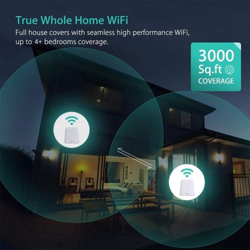  MeshForce Whole Home Mesh WiFi System (3 Pack), Dual Band AC1200 Router Replacement for Seamless and High Performance Wireless Coverage up to 6+ Bedrooms