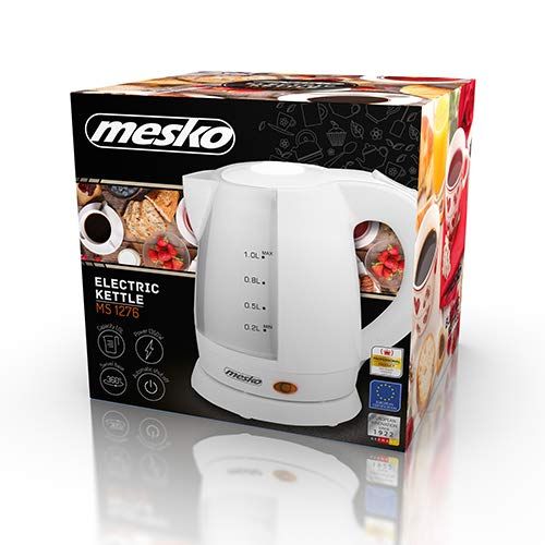  Mesko MS1276 Wasserkocher, 1 Liter, weiss