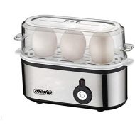 [아마존베스트]mesko MS 4485 3 Egg Boiler with Measuring Cup, 350 W, Cooking Accessories for Soft Hard Boiled Eggs, Indicator Light, Auto Shut-Off, Small, Silver/Black