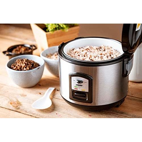  [아마존베스트]Mesko Rice Cooker | 1.5 Litres | 1000 Watt | Multi Cooker | Rice Cooker | Steamer | Stainless Steel Pressure Cooker | Rice Cooking Pot | Keep Warm Function | Automatic Shut-Off Function