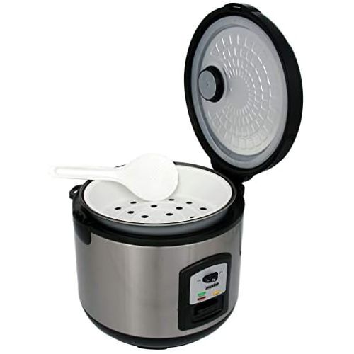  [아마존베스트]Mesko Rice Cooker | 1.5 Litres | 1000 Watt | Multi Cooker | Rice Cooker | Steamer | Stainless Steel Pressure Cooker | Rice Cooking Pot | Keep Warm Function | Automatic Shut-Off Function