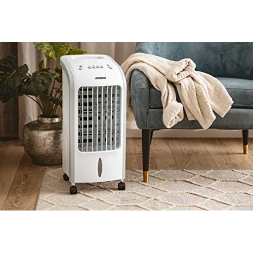  [아마존베스트]Mesko MS7914 Air Cooler Fan Humidifier 3 in 1 Efficient Consumption 75 W Portable 3 Power Levels 4 Litres White/Grey