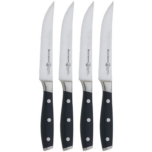  Messermeister Avanta Black 4 Piece Serrated Steak Knife Set