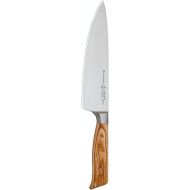 Messermeister Oliva Elite Stealth 8” Chef’s Knife - Fine German Steel Alloy Blade & Natural Mediterranean Olive Wood Handle - Rust Resistant & Easy to Maintain