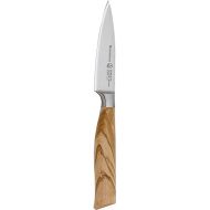 Messermeister Oliva Elite 3.5” Paring Knife - Fine German Steel Alloy Blade & Natural Mediterranean Olive Wood Handle - Rust Resistant & Easy to Maintain