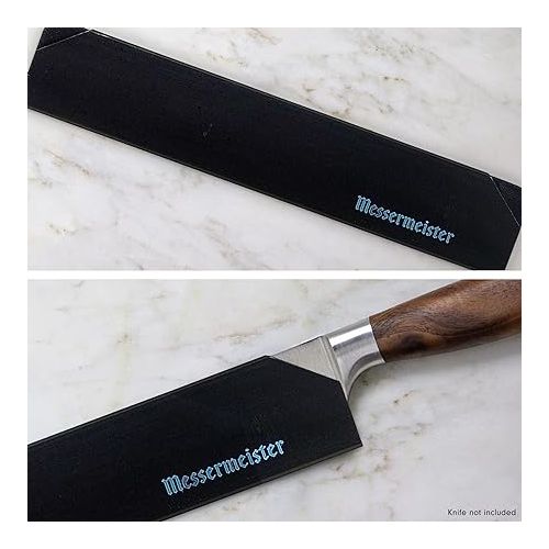  Messermeister 10” Chef’s Edge-Guard, Black - Fashionable & Functional Knife Protector for Chef’s & Wide-Blade Knives - 2 Blade Entry Notches - 10.5” x 1.9375”