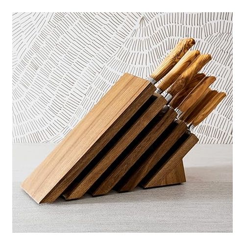  Messermeister Oliva Elite 11-Piece Next Level Block Set - Includes 6 Speciality Knives, 4 Steak Knives & Knife Block