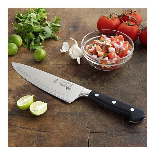  Messermeister Meridian Elite 8” Traditional Chef’s Knife - Fine German Steel Alloy Blade - Rust Resistant & Easy to Maintain