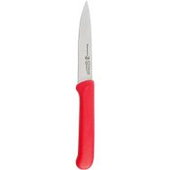 Messermeister Petite Messer 4” Spear Point Parer with Matching Sheath, Red - German 1.4116 Stainless Steel & Ergonomic Handle - Lightweight, Rust Resistant & Easy to Maintain