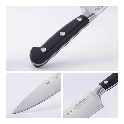  Messermeister Meridian Elite 6” Stealth Chef’s Knife - Fine German Steel Alloy Blade - Rust Resistant & Easy to Maintain