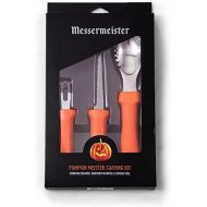 Messermeister 3-Piece Pumpkin Carving Set - Includes Scraper, Sawtooth Carver & Etching Tool - AISI420 Stainless Steel & Soft-Grip Handle