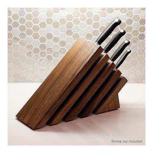  Messermeister Next Level Magnetic Knife Block, Acacia - Modern & Ventilated - Holds 16 Knives or Steels & Scissors - 12