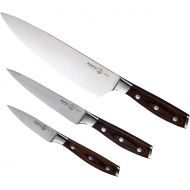 Messermeister Avanta 3-Piece Pakkawood Starter Set - German X50 Stainless Steel - Includes 8” Chef’s Knife, 6” Utility Knife & 3” Paring Knife