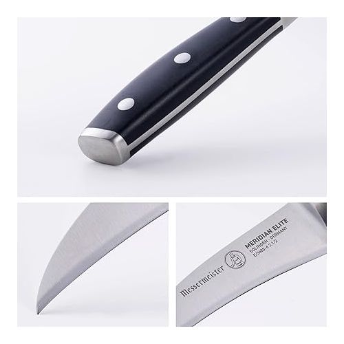  Messermeister Avanta 2.5” Garnishing Knife - German X50 Stainless Steel - Rust Resistant & Easy to Maintain