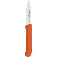Messermeister Petite Messer 3” Spear Point Parer with Matching Sheath, Orange - German 1.4116 Stainless Steel & Ergonomic Handle - Lightweight, Rust Resistant & Easy to Maintain