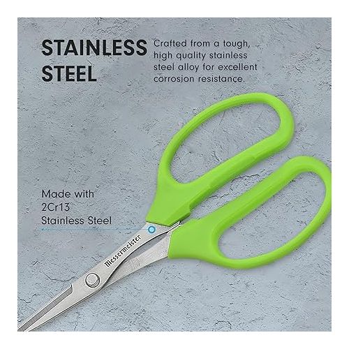  Messermeister 6-Inch Culinary Scissors, Green - All-Purpose Kitchen Scissors - 2Cr13 Stainless Steel & Nylon Slip-Resistant Handles