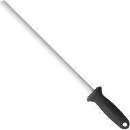 Messermeister 10” Ceramic Sharpening Rod - Knife Sharpener - Fine 1200 Grit - Break-Resistant Solid Ceramic Core, Large Sharpening Surface & Soft-Grip Handle