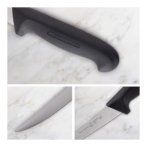  Messermeister Pro Series 6” Flexible Curved Boning Knife - German X50 Stainless Steel & NSF-Approved PolyFibre Handle - 15-Degree Edge, Rust Resistant & Easy to Maintain - Made in Portugal