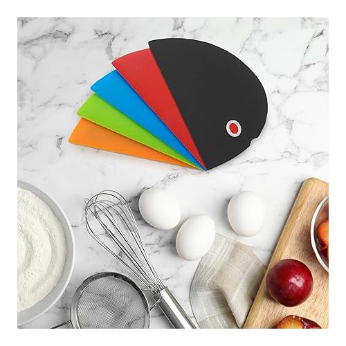  Messermeister Silicone Bowl Scraper, Blue - Frosts, Portions, Lifts & Transfers - Easy to Clean & Flexible Precision Edge