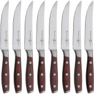 Messermeister Avanta 5” Fine Edge Steak Knife Set - Pack of 2 - German X50 Stainless Steel - Rust Resistant & Easy to Maintain - 8 Steak Knives Total