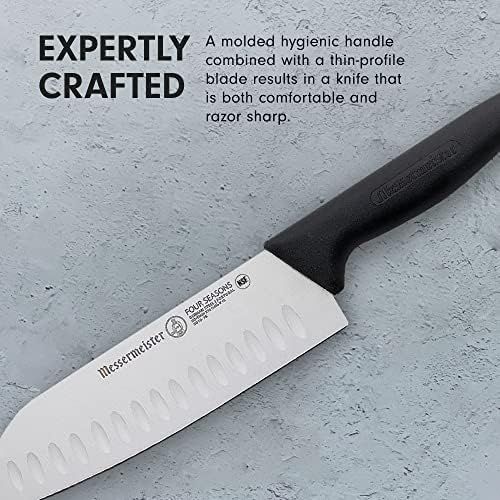  [아마존베스트]Messermeister Four Seasons Kullenschliff Santoku Knife, 7-Inch