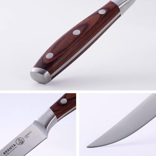  [아마존베스트]Messermeister Avanta Knife Bundle with (8 pc.) Steak Knife Pakkawood Gift Set German Steel