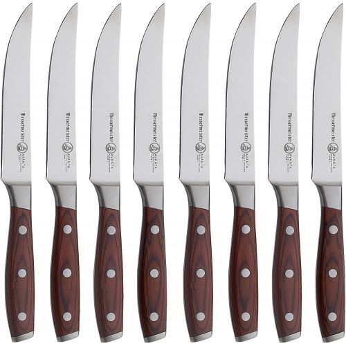  [아마존베스트]Messermeister Avanta Knife Bundle with (8 pc.) Steak Knife Pakkawood Gift Set German Steel