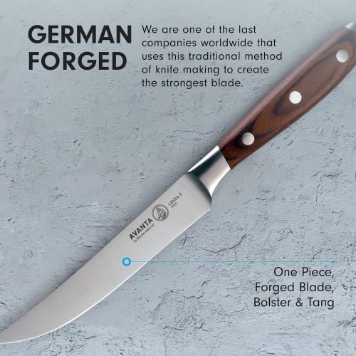  [아마존베스트]Messermeister Avanta Knife Bundle with (8 pc.) Steak Knife Pakkawood Gift Set German Steel