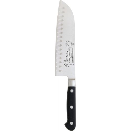  Messermeister Meridan Elite Kullenschliff Santoku Knife, 7-Inch