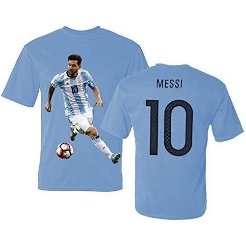  Messina Wear Lionel Messi Argentina Lightweight Breathable Jersey Kids T-Shirt Gift Set Youth Sizes Soccer Backpack Gift Packaging