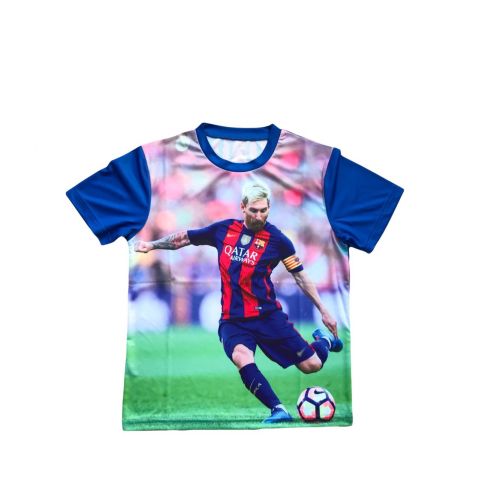  Messina Wear Messi Jersey Style T-shirt Kids Lionel Messi Jersey Picture T-shirt Gift Set Youth Sizes  Premium Quality  Lighteight Breathable  Soccer Backpack Gift Packaging