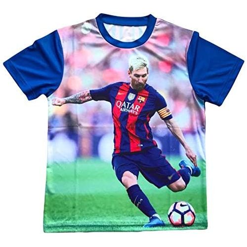  Messina Wear Lionel Messi Jersey Style Lightweight Breathable Picture T-Shirt Kids Gift Set Youth Sizes Soccer Backpack Gift Packaging