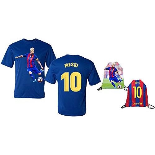  Messina Wear Lionel Messi Kids Breathable Lightweight Jersey T-Shirt T-Gift Set Youth Sizes Soccer Backpack Gift Packaging