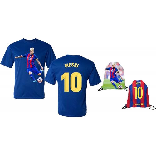  Messina Wear Lionel Messi Kids Breathable Lightweight Jersey T-Shirt T-Gift Set Youth Sizes Soccer Backpack Gift Packaging