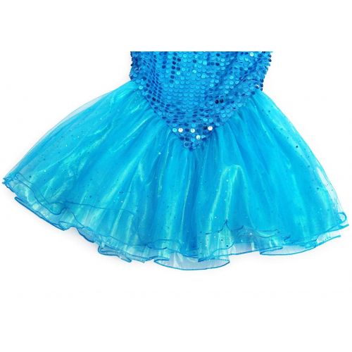  MetCuento Mermaid Costume for Girls Toddlers Princess Ariel Dress Up Sequins Fancy Party Halloween Cosplay Birthday Outfits