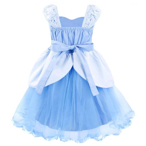  MetCuento Little Girl Princess Dresses Rapunzel Snow White Elsa Anna Little Mermaid Costume Party Halloween Outfit