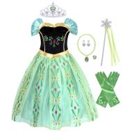 MetCuento Little Girl Princess Dresses Rapunzel Snow White Elsa Anna Little Mermaid Costume Party Halloween Outfit