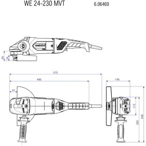  Metabo Winkelschleifer WE 24-230 MVT (606469260) Karton Angle grinder box