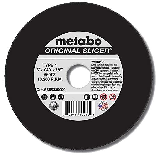  Metabo?- Application: Steel/Stainless Steel - 4 1/2 x .040 x 7/8 - A60TZ Original Slicer (655331000), Type 1Slicer Wheels