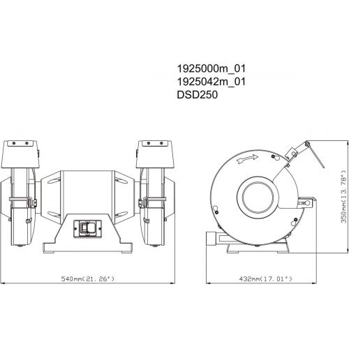  Metabo?- 10 Bench Grinder - 1, 780 Rpm - 7.5 Amp (619250420 250), Bench Grinders