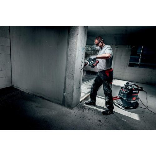  Metabo?- 18V 1 Sds-Plus Brushless Rotary Hammer w/Hepa Vacuum Attachment Kit 2X 5.2Ah (600211950 18 LTX BL 24 Quick + Isa 18 LTX 5.2), Rotary Hammers