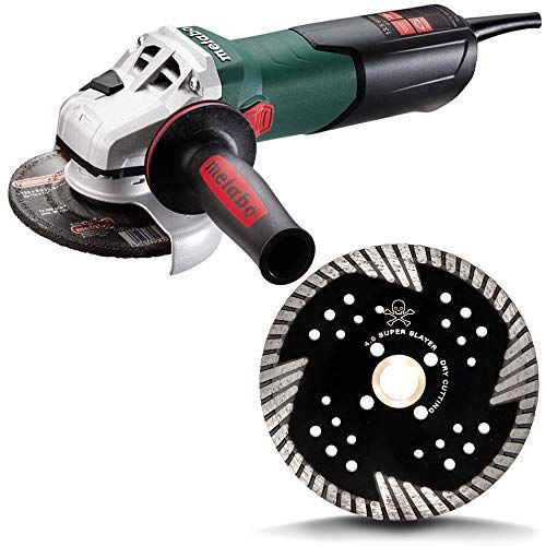  Metabo WEV15-125 HT - 4.5/5 Angle Grinder - 4.5 Inch Slayer Diamond Supreme Granite Blade - Bundle - 1 Blade