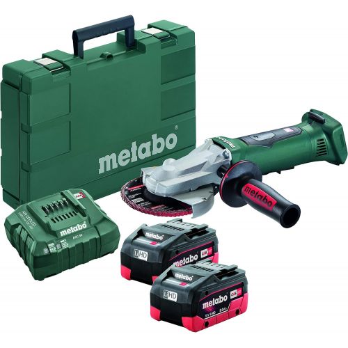  Metabo 18V 5 Flat Head Angle Grinder 6.2Ah Kit