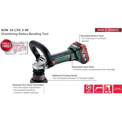  Metabo?- 18V?1/8 Chamfer/Radius Tool Kit 2X 5.5Ah Lihd (601754750), Beveling Tools