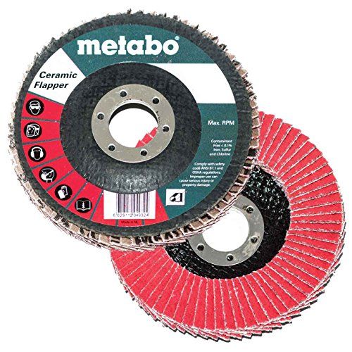  Metabo 629494000 4.5 x 7/8 Ceramic Flapper Abrasives Flap Discs 60 Grit, 10 pack